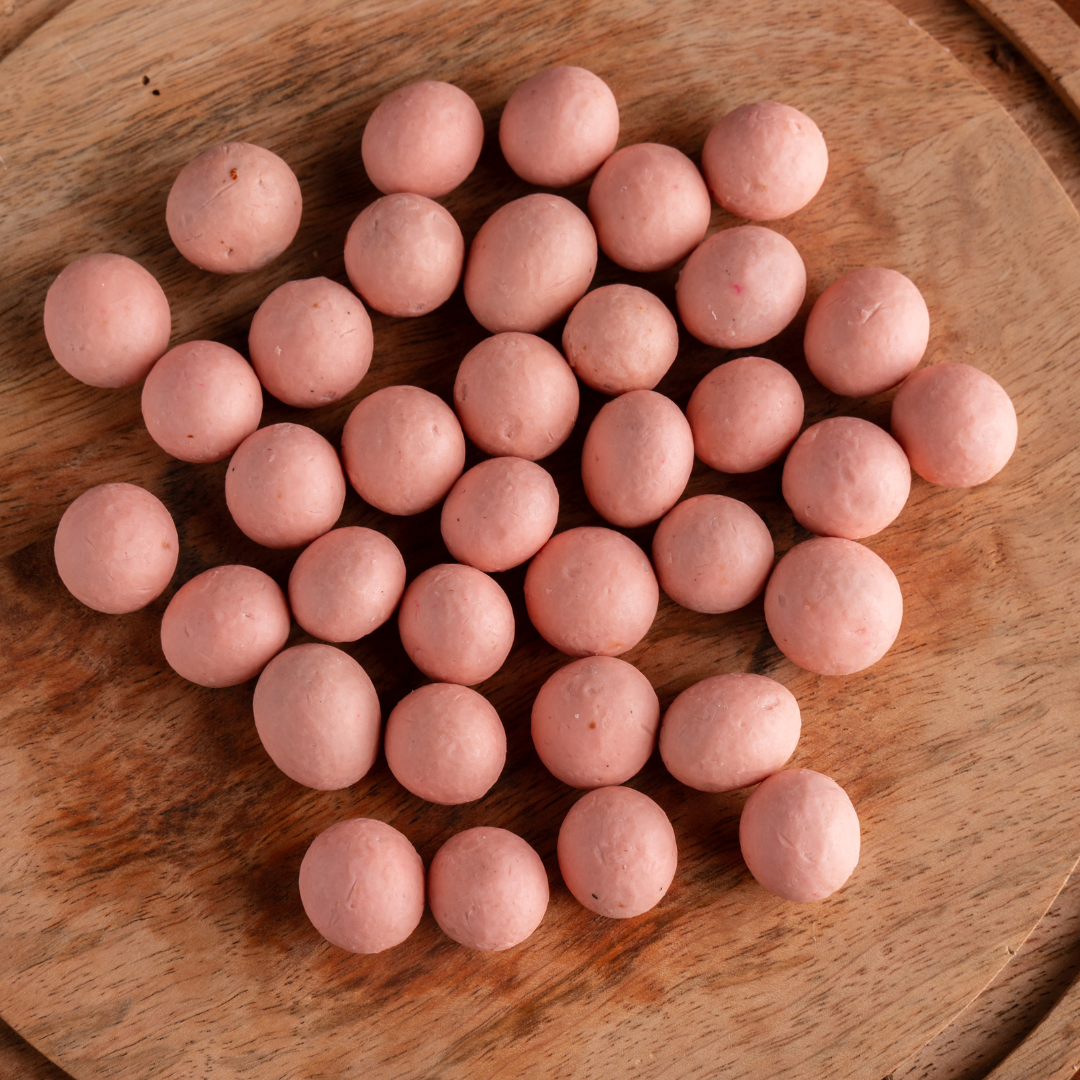 Choco-coated cranberry cheesecake draggers