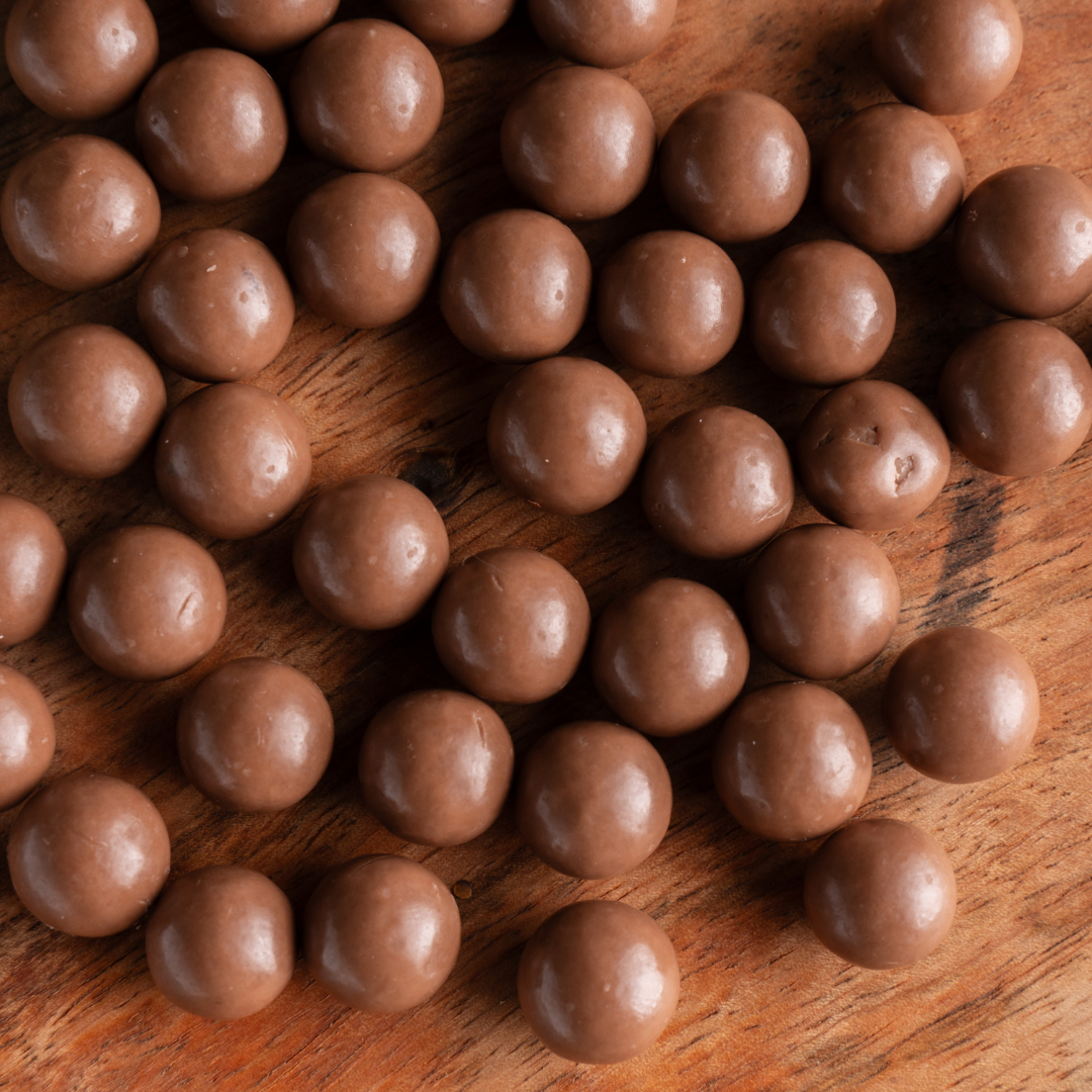 Decadent mini crunchies with smooth chocolate shell
