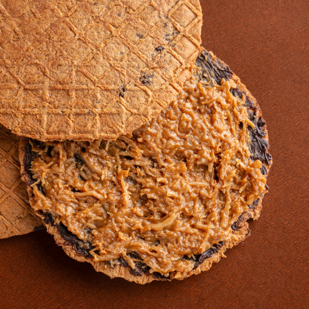 Premium crispy waffle bites with chocolate
