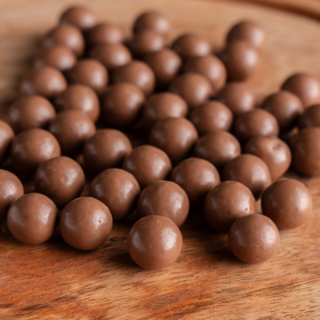 Decadent mini crunchies with smooth chocolate shell