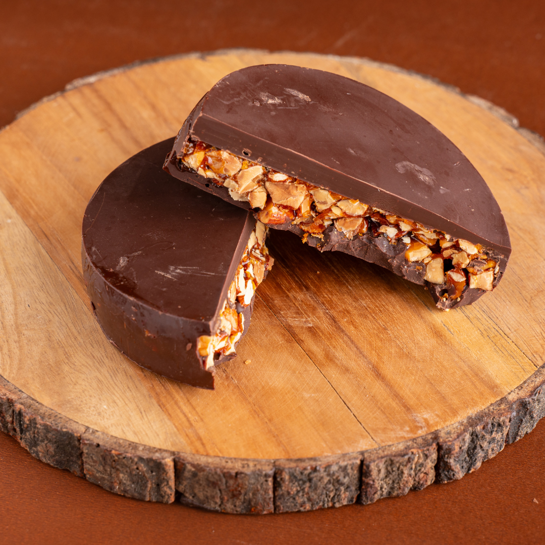 Gourmet chocolate-dipped florentines