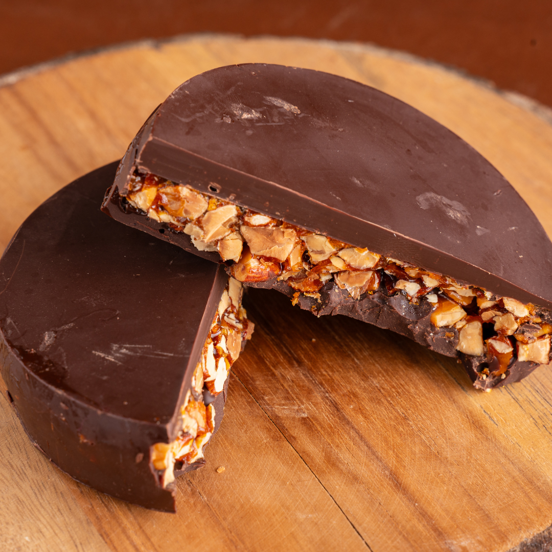 Florentines made with caramelised nuts and chocolate