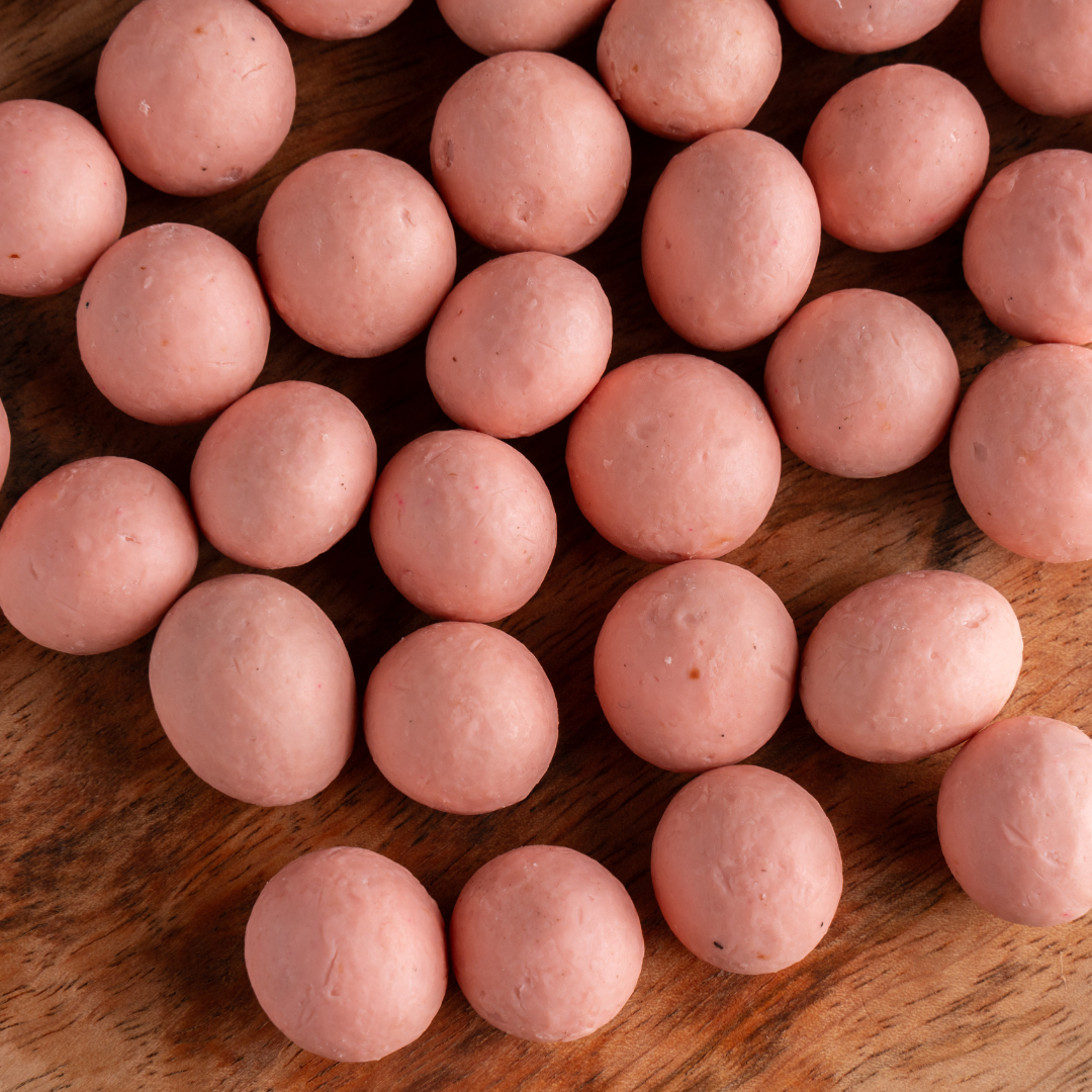 Luscious cranberry bites wrapped in cheesecake chocolate