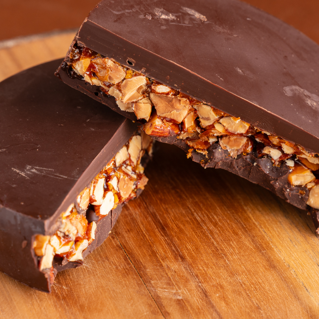 Florentines made with caramelised nuts and chocolate